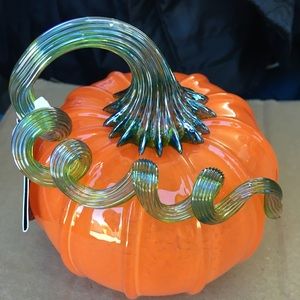 Hand blown glass pumpkin